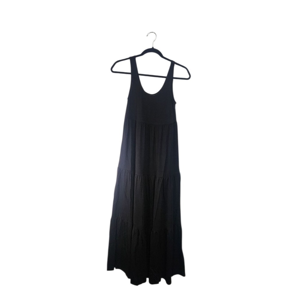 Gentle Fawn Axel Black Tiered Maxi‎ Dress XXS Scoop Neck Sleeveless